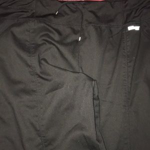 Solid black scrub pants